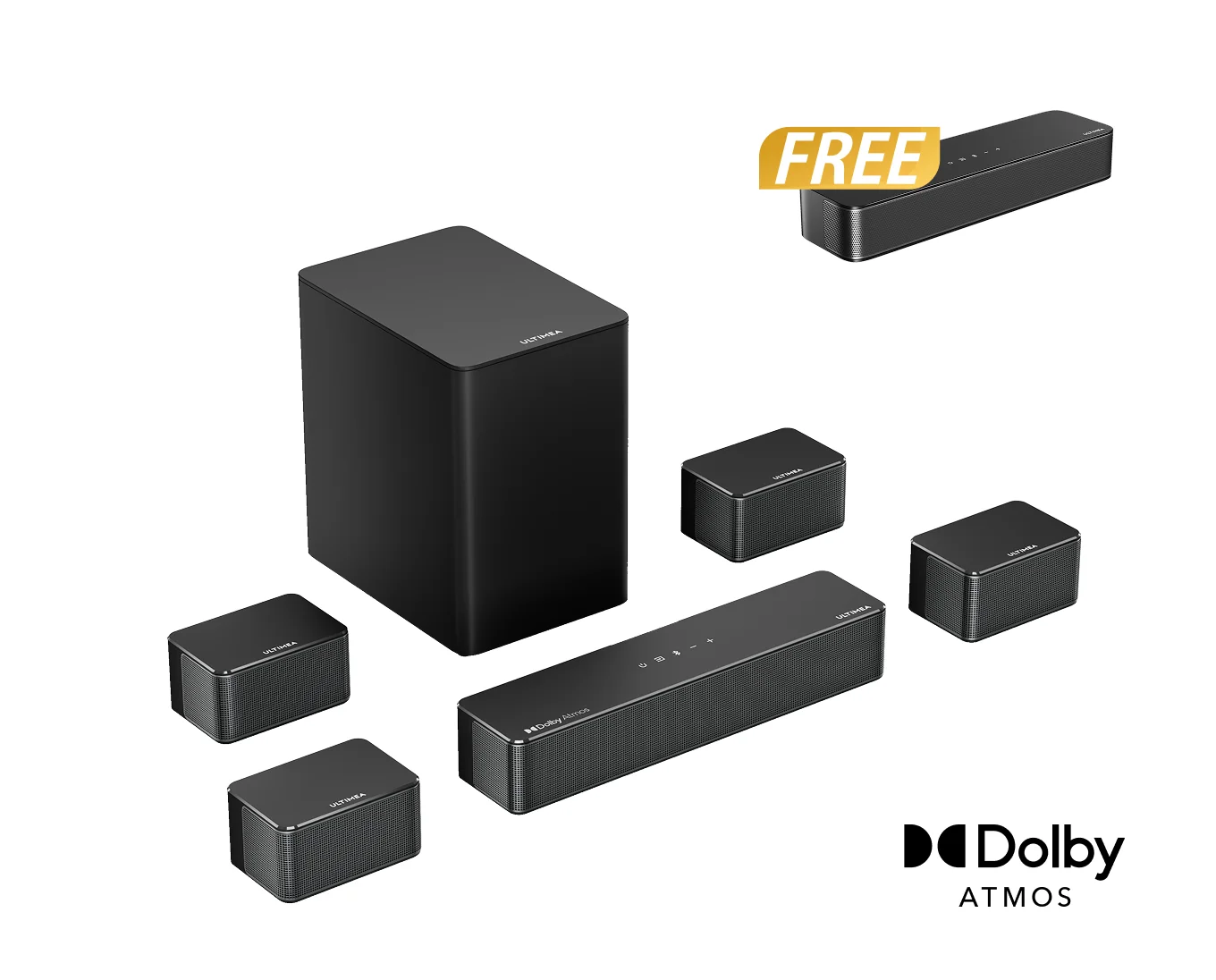 Poseidon D80 Boom Dolby Atmos Soundbar + Free Gift - Pre Order